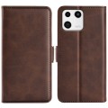 For Xiaomi 13 Dual-side Magnetic Buckle Horizontal Flip Leather Phone Case(Brown)
