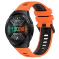 For Huawei Watch GT 2E 22mm Sports Two-Color Silicone Watch Band(Orange+Black)