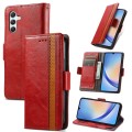 For Samsung Galaxy A34 5G CaseNeo Splicing Dual Magnetic Buckle Leather Phone Case(Red)