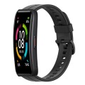 For Huawei Band 6 Solid Color Silicone Watch Band(Black)