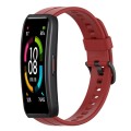 For Huawei Band 6 Solid Color Silicone Watch Band(Red)