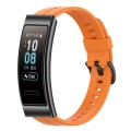 For Huawei Band 3 Solid Color Silicone Watch Band(Orange)