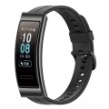 For Huawei Band 3 Solid Color Silicone Watch Band(Black)