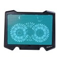S200 Dual Silent Cooling Fan Portable Slim Notebook Cooling Pad for Laptop(Blue)