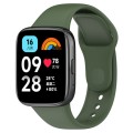 For Redmi Watch 3 Lite Sports Solid Color Silicone Replacement Watch Band(Green)