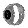 For Google Pixel Watch JUNSUNMAY Integrated TPU Adjustable Elastic Watch Band(Grey)