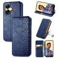 For Realme C55 Cubic Grid Pressed Magnetic Leather Phone Case(Blue)