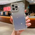 For iPhone 15 Pro Diamond Gradient Glitter Plated TPU Phone Case(Purple)