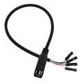 USB Female JUNSUNMAY USB 2.0 A to Female 4 Pin Dupont Motherboard Header Adapter Extender Cable, Len