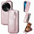 For OPPO Find X6 Pro Zipper Wallet Vertical Flip Leather Phone Case(Rose Gold)