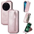 For OPPO FInd X6 Zipper Wallet Vertical Flip Leather Phone Case(Rose Gold)