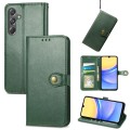 For Samsung Galaxy A15 Retro Solid Color Buckle Leather Phone Case(Green)