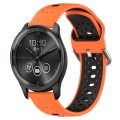For GarminMove Trend 20mm Breathable Two-Color Silicone Watch Band(Orange+Black)
