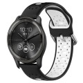 For GarminMove Trend 20mm Breathable Two-Color Silicone Watch Band(Black+White)