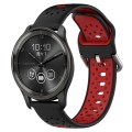 For GarminMove Trend 20mm Breathable Two-Color Silicone Watch Band(Black+Red)