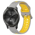 For GarminMove Trend 20mm Breathable Two-Color Silicone Watch Band(Grey+Yellow)