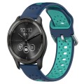 For GarminMove Trend 20mm Breathable Two-Color Silicone Watch Band(Blue+Teal)