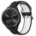 For Garmin Vivomove Sport 20mm Breathable Two-Color Silicone Watch Band(Black+White)