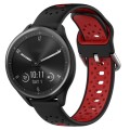 For Garmin Vivomove Sport 20mm Breathable Two-Color Silicone Watch Band(Black+Red)