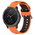 For Garmin Vivoactive3 20mm Breathable Two-Color Silicone Watch Band(Orange+Black)