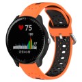 For Garmin Vivoactive3 Music 20mm Breathable Two-Color Silicone Watch Band(Orange+Black)