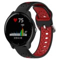 For Garmin Vivoactive3 Music 20mm Breathable Two-Color Silicone Watch Band(Black+Red)