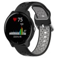 For Garmin Vivoactive3 Music 20mm Breathable Two-Color Silicone Watch Band(Black+Grey)