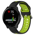 For Garmin Vivoactive3 Music 20mm Breathable Two-Color Silicone Watch Band(Black+Lime Green)