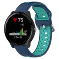 For Garmin Vivoactive3 Music 20mm Breathable Two-Color Silicone Watch Band(Blue+Teal)