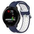 For Garmin Vivoactive3 Music 20mm Breathable Two-Color Silicone Watch Band(Midnight Blue+White)