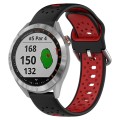 For Garmin Approach S40 20mm Breathable Two-Color Silicone Watch Band(Black+Red)