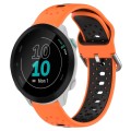 For Garmin Forerunner 55 20mm Breathable Two-Color Silicone Watch Band(Orange+Black)