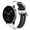 For Amazfit GTR Mini 20mm Breathable Two-Color Silicone Watch Band(White+Black)