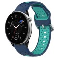 For Amazfit GTR Mini 20mm Breathable Two-Color Silicone Watch Band(Blue+Water Duck)