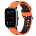 For Amazfit GTS 2 Mini 20mm Breathable Two-Color Silicone Watch Band(Orange+Black)