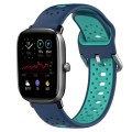 For Amazfit GTS 2 Mini 20mm Breathable Two-Color Silicone Watch Band(Blue+Water Duck)
