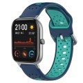 For Amazfit GTS 20mm Breathable Two-Color Silicone Watch Band(Blue+Water Duck)