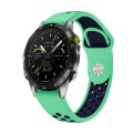 For Garmin MARQ Athlete Gen 2 22mm Sports Breathable Silicone Watch Band(Mint Green+Midnight Blue)