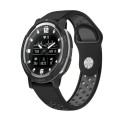 For Garmin Instinct Crossover Solar 22mm Sports Breathable Silicone Watch Band(Black+Grey)