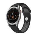 For Garmin EPIX Gen 2 22mm Sports Breathable Silicone Watch Band(Black+Grey)