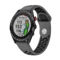 For Garmin Approach S62 22mm Sports Breathable Silicone Watch Band(Grey+Black)