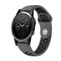 For Garmin Fenix 5 22mm Sports Breathable Silicone Watch Band(Grey+Black)