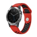 For Garmin Quatix 5 22mm Sports Breathable Silicone Watch Band(Red+Black)