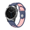 For Garmin Quatix 5 22mm Sports Breathable Silicone Watch Band(Midnight Blue+Pink)