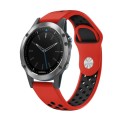 For Garmin Quatix 5 Sapphire 22mm Sports Breathable Silicone Watch Band(Red+Black)