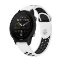For Garmin Forerunner 955 22mm Sports Breathable Silicone Watch Band(White+Black)