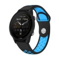 For Garmin Forerunner 955 22mm Sports Breathable Silicone Watch Band(Black+Blue)