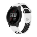 For Garmin Forerunner 945 22mm Sports Breathable Silicone Watch Band(White+Black)
