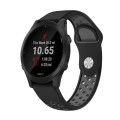 For Garmin Forerunner 945 22mm Sports Breathable Silicone Watch Band(Black+Grey)