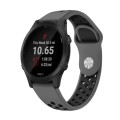For Garmin Forerunner 945 22mm Sports Breathable Silicone Watch Band(Grey+Black)